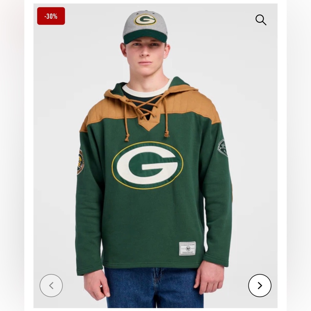 NFL Green Bay Packers Flannagan ‘47 Wingback Lacer Sweatshirt